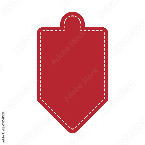 vector illustration of a red label