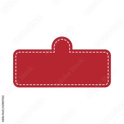 vector illustration of a red label