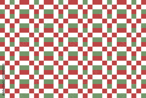 seamless geometric pattern with squares Christmas colors 