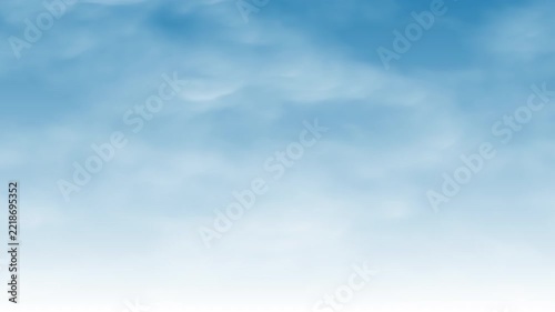 Abstract animated cool sky gradient background featuring soft drifting smoke-like particles and misty cloud formations. The gentle flowing motion creates a calm, airy, and atmospheric visual effect.