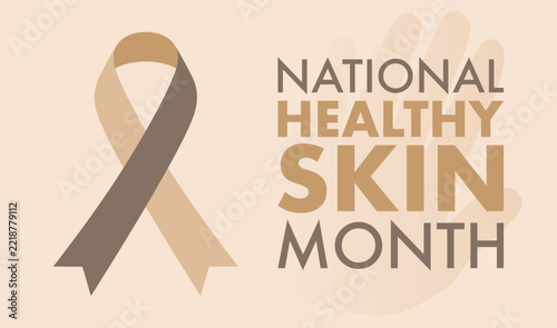 National Healthy Skin Month November Awareness Vector Illustration