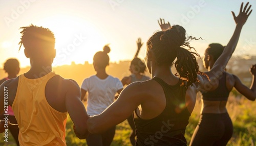 Women Running Together During Outdoor Group Fitness