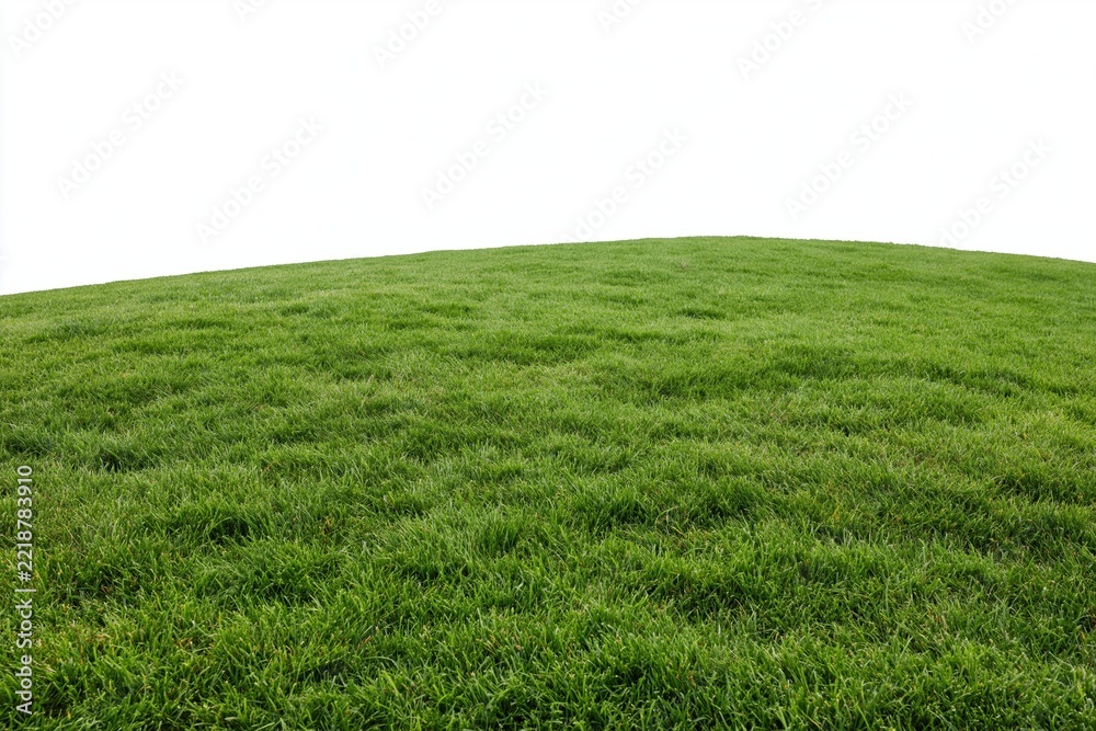 Naklejka premium The Grassy Hill Landscape With Rolling Terrain and Vibrant Green Meadow
