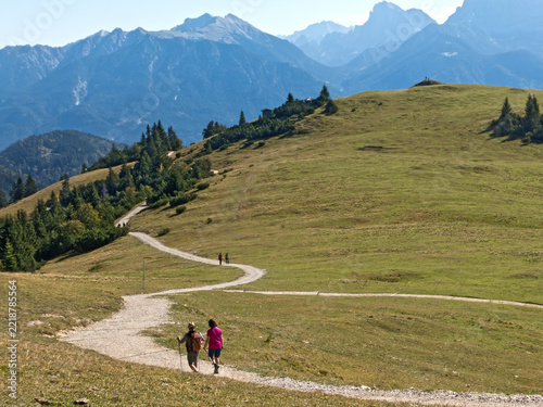 Bergwandern am bayerischen Wank bei Garmisch-Partenkirchen