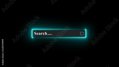 Virtual search bar. Internet browsing, web searching, online data finding, SEO optimization and technology business concept technology motion animated video.