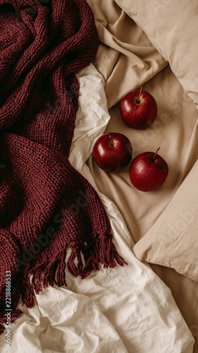 Warm tones frame a cozy still life