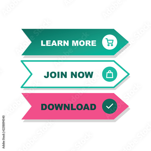 Download and join buttons with shopping icons.