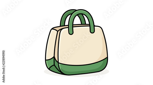 Canvas Tote Bag Vector Illustration