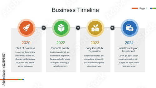 Steps business data visualization timeline process infographic template design with icons