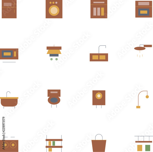 Home Appliance and Furniture Icons Set