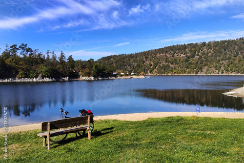 Hohenwarte reservoir on Saale river, Thuringian Slate Mountains and Upper Saale Nature Park in Thuringia, Germany
