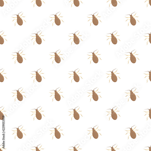 Bedbugs creating a repeating seamless pattern for pest control and infestation themes