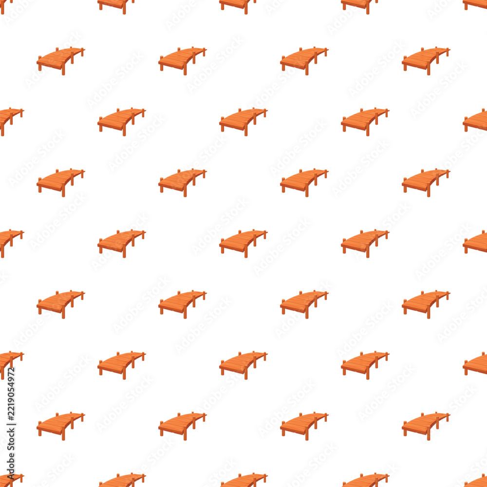 Naklejka premium Seamless pattern featuring a collection of tiny wooden bridges or docks