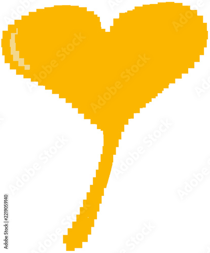 vector illustration of a heart with a leaf