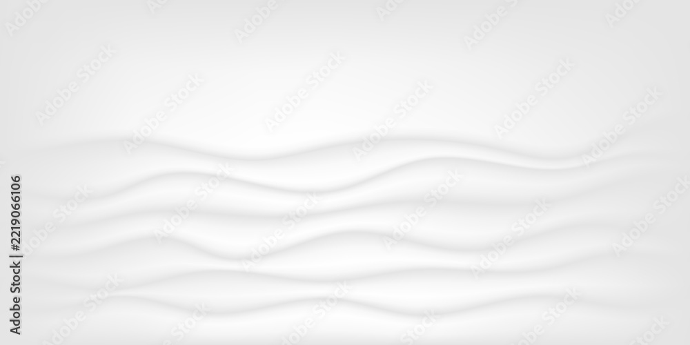 Obraz premium White soft smooth 3D wave layers background