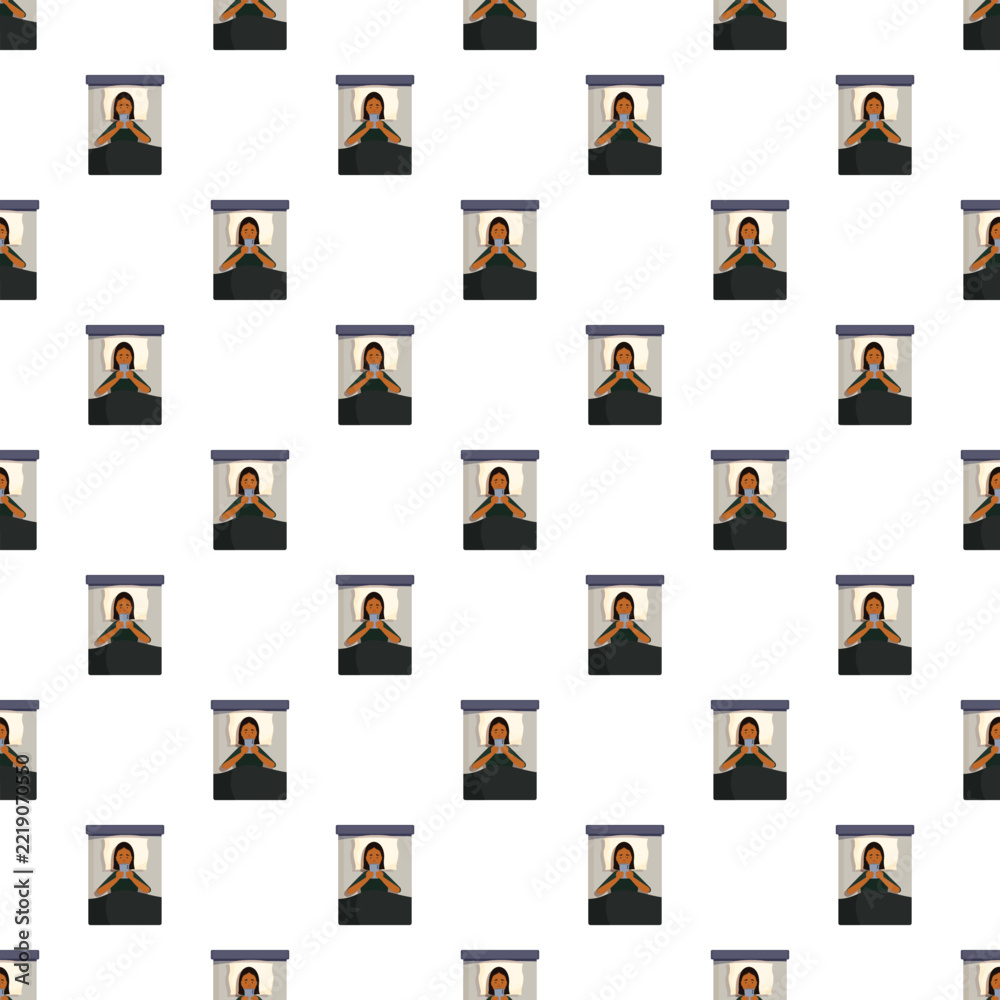 Fototapeta premium Person lying in bed at night using a smartphone, creating a repeating pattern