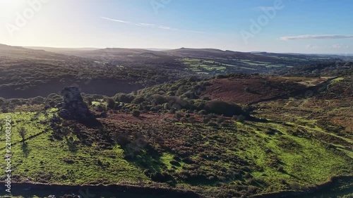 Low autumn morning light on Dartmoor in October