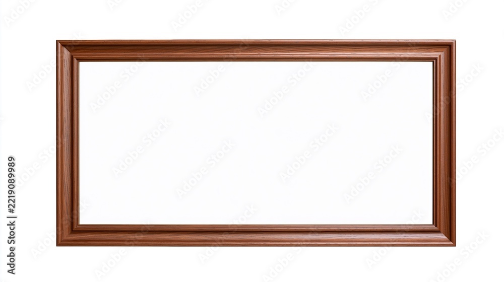 Fototapeta premium The Wooden Picture Frame With Empty White Space For Artwork Display