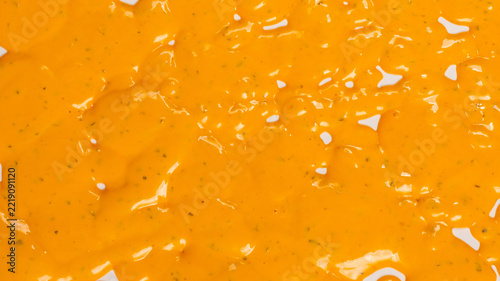 Whipped delicious sauce texture. Hamburger sauce background.