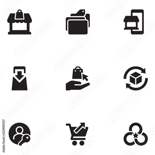 Ecommerce Omnichannel Retail Sales Integration Linear Vector Icons Collection