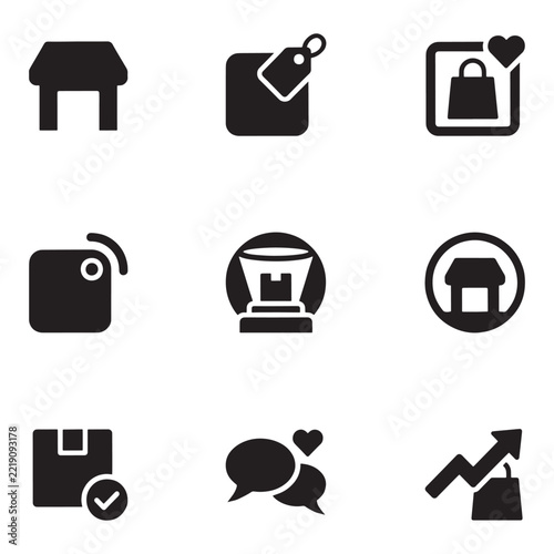 Social Commerce Ecommerce Business Promotion Linear Vector Icons Collection