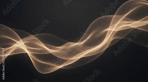 soft translucent luminous waves slowly flowing through a dark elegant space, subtle warm golden and neutral light, delicate atmospheric
