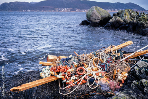 Fishing nets and ropes