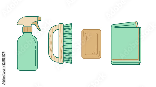 Natural cleaning tools for sustainable living and eco-friendly alternatives  