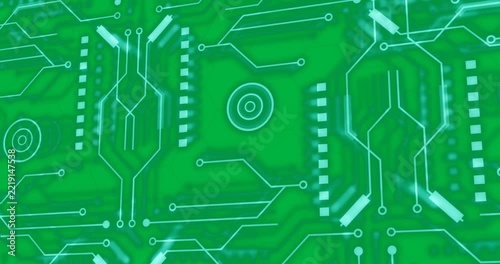 Animation of shapes moving over network of connections, created using generative ai technology
