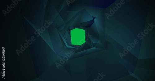 Animation of digital tunnel on transparent background
