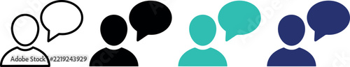 User communication vector illustration with speech bubbles for social media and customer support apps.