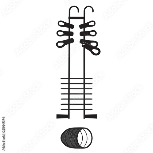 vector illustration of a black and white background