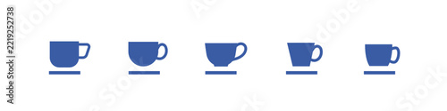 Cup of coffee, mug, tea icon Hot drink icon icons button, vector, sign, symbol, logo, illustration, flat design style isolated on white linear pictogram