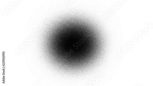 Black spray paint texture gradient with soft edges isolated on white background for artistic graphic design and overlay effects