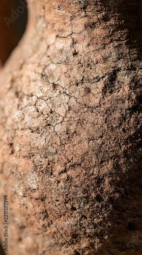Close up of dry cracked earth ground with colorful abstract pixel patterns