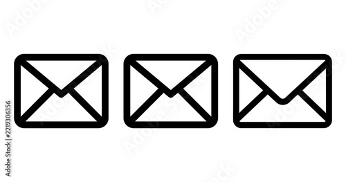 Email and mail message icon set png