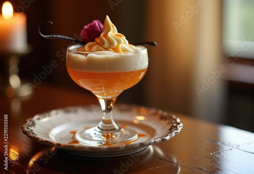 Creamy Classic Brandy Alexander Dessert Indulgence Sophisticated Snack Smooth Silken Piano Lounge