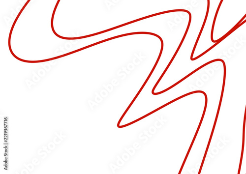 Red Abstract Swoosh Diagonal Line Art Hand Drawn Motion Element Isolated White Background