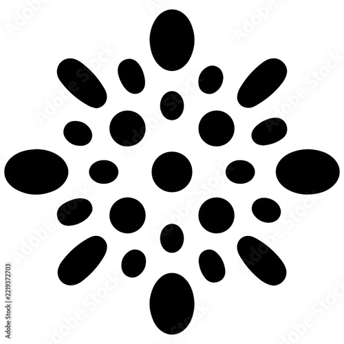 Symmetrical Dotted Diamond Shapes – Decorative Asset