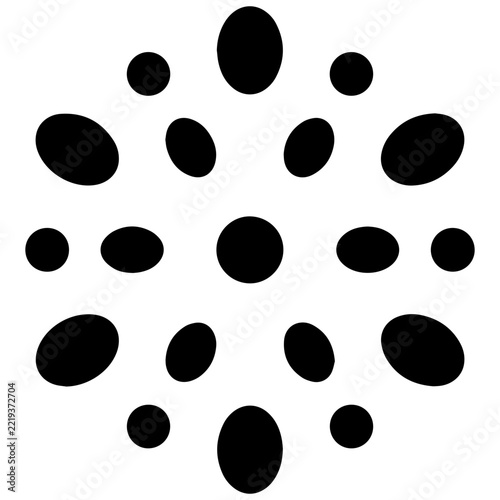Concentric Halftone Starburst Icon Collection