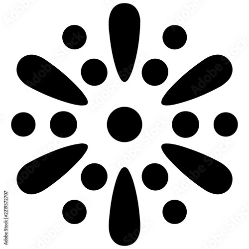 Minimalist Teardrop Symbol Set with Center Dot