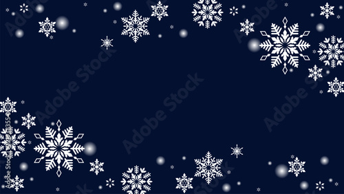 シンプルで美しい雪のクリスマス背景