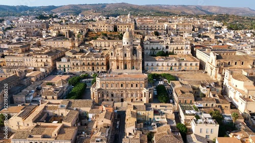 Cattedrale di San Nicolò Noto Sicily Drone Aerial, Baroque Cathedral & Historic City