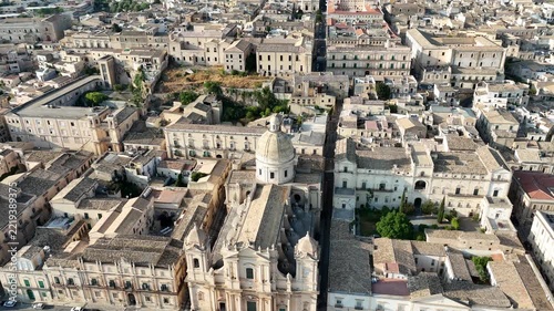 Cattedrale di San Nicolò Noto Sicily Drone Aerial, Baroque Cathedral & Historic City
