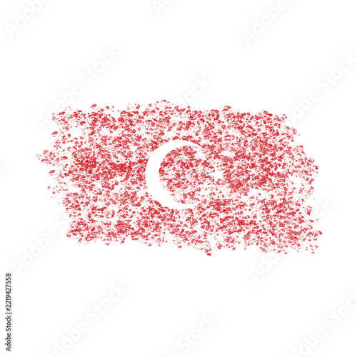 Smudged Motion Particle Dust Turkey Flag Design