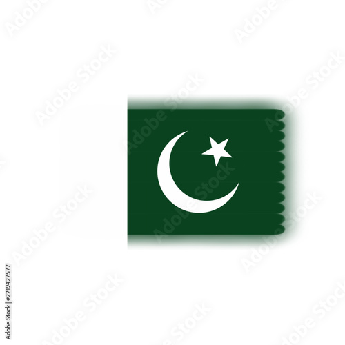 Soft Glowing Neon Pakistan Flag Graphic