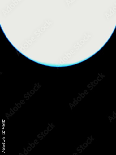 Minimal White Half Circle Geometric Shape On Black