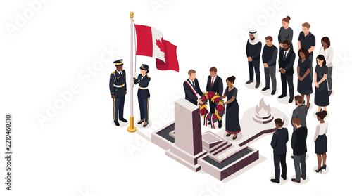 Commemoration Ceremony with Flag Raising and Wreath Laying