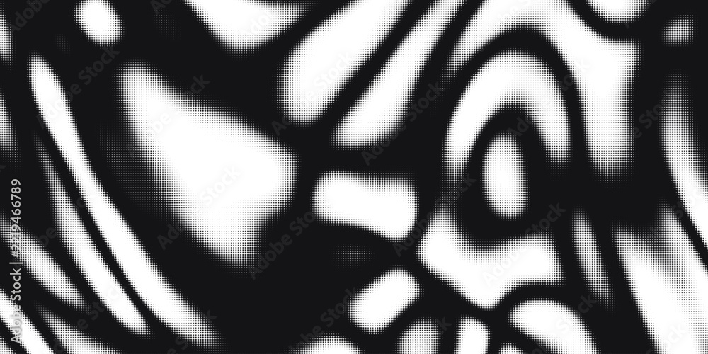 Fototapeta premium Abstract monochrome wave line pattern, fluid blurred black and white background, dynamic modern artistic texture