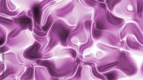 Purple and white liquid-like forms continuously shift across a glossy marble texture, creating a luxurious organic abstract motion background